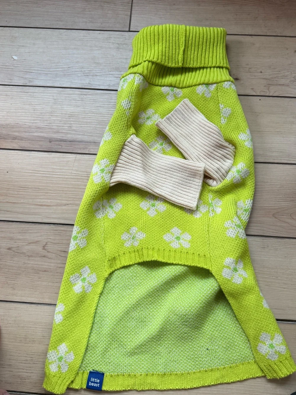 Little Beast Flower Power Dog Knit Sweater XL